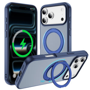 Shockproof Magnetic Bracket Phone Case For iPhone 17 Air 11 12 13 14 15 16 17 Pro Max Plus For Magsafe Stand Holder Cover Funda