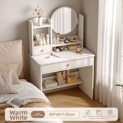 Compact Bedroom Modern Dressing Table Bedside Cabinet Integrated