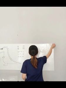 Electrostatic Adsorption Whiteboard Wall Stickers Seamless Whiteboard Sticker Children Graffiti Draw