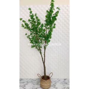 Tanaman Hias Pohon Imitasi Daun Semanggi T170 Latex Cover Pot Purun Belly Hiasan Dekorasi Ruangan Rumah Aesthetic