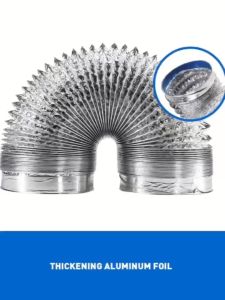 Thickened 3m/5m Aluminum Foil Retractable Ventilation Duct Pipe Duct Hose Exhaust Pipe Tube Kitchen