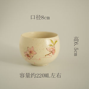 แก้วกาแฟดินเผาทาสีมือวาด แก้วน้ำลายดอกไม้รักษาโชคชะตา ถ้วยกระดาษที่ทนทานต่อความร้อน