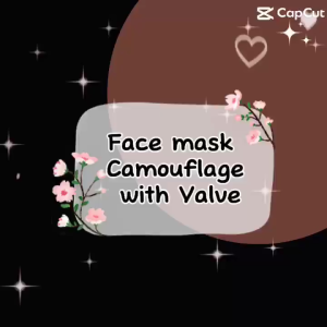 Camouflage Korean fashion breathable valve mask protective mask
