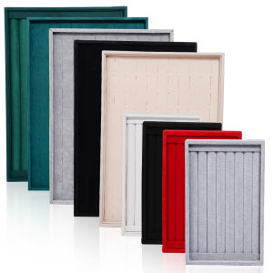 1 Pc Velvet Jewelry Storage Tray Ring Earring Display Box Brooche Handicraft Classification Organizer Exquisite Tray Case
