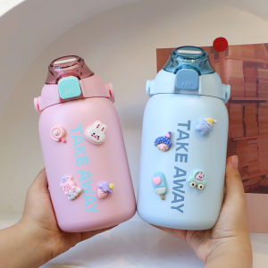 (TẶNG STICKER TRANG TRÍ BÌNH NƯỚC SIÊU CUTE) Bình/ ly giữ nhiệt TAKE AWAY 850ML PASTEL SIÊU NGỌT INOX 304 CHỐNG TRÀN có ống hútquai xách - binh uống đựng nước lạnh nóng 10 - 12 tiếng - binh giư nhiet inox pastel -