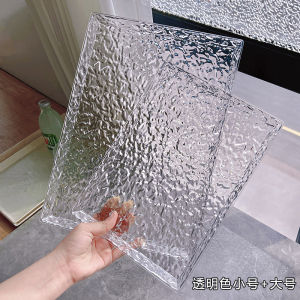 Acrylic Rectangular Tea Tray Luxury Home Living Room Beauty Salon Fruit Plate Tea Set Water Cup Modern Simple Style Plastic Material