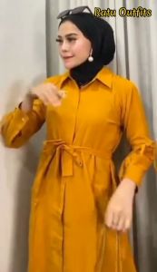 NABILA SET SETELAN LONG TUNIK POLOS - TUNIK ANGGITA - TUNIK KEKINIAN DEWASA MODERN