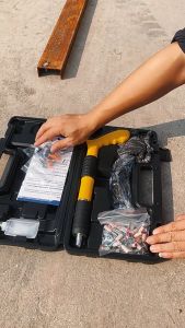 mini nail gun power tool fire nail gun by springs and for concrete rivet tool Manual Steel Nails Gun for wall ceiling