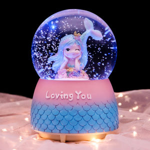 Hộp Nhạc Thủy Tinh Sứ Dream Mermaid Quà Tặng Sinh Nhật Cho Bé Gái Búp Bê Công Chúa Quà Tặng Cao Cấp Cho Bé Gái