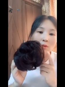 Bộ tóc giả có kẹp họa tiết hoa lê xinh xắn dành cho nữ