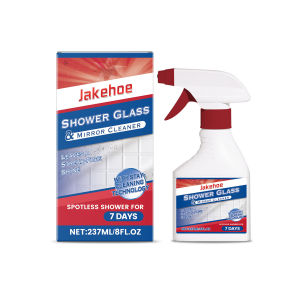 Jakehoe Shower Glass Cleaner Remove Scale Reduce Stain Deposition Anti Fog Long Lasting Fragrance Mild Bathroom Cleaner 237ml