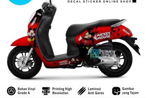 sticker decal scoopy full body motif mickey mouse