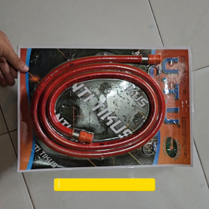 1 Pc Selang Gas Design Khusus Anti Tikus + Cincin Klem Selang PAKET Merek UTU Tipe : 7001 SS ( RED )