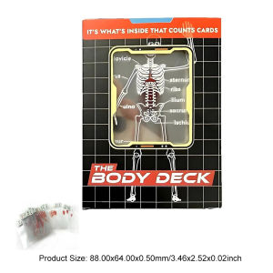 The Body Deck Cards Reusable Body Transparent Playing Cards Multi-Purpose Human Anatomy Playing Cards for Card Collectors