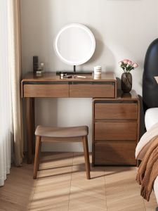 SAMEDREAM | Solid Wood Vintage Extendable Compact Vanity