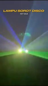 READY Emslaser Lampu sorot panggung Proyektor acara konser Disco Sensor Suara RGB 128 LED 20W .