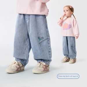 MINI BALA | Quần Jeans Chống Phai Sợi Cây Cho Trẻ Em Mùa Thu