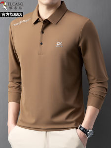 TUCANO Wooden Duck Polo Shirt Long Sleeve Casual Fashionable Mens Inner Wear Mid-aged Business Casual Polyester Spandex