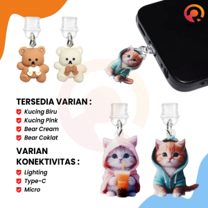 [RO ACC] PLUG COVER PENUTUP PORT PENGISIAN DAYA CHARGER KARAKTER LUCU
