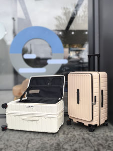 Large Capacity Expandable Sided Open Luggage Suitcase PC Material Travel Bag with Rod for Boarding 2025 New Style Fashion Trend