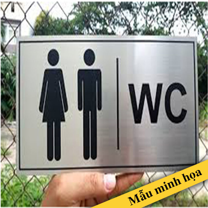 Bảng toilet, Wc, nhà vệ sinh Nam nữ, biển chỉ dẫn nhà vệ sinh, bảng hướng dẫn lối đi, biển vệ sinh toilet WC nam nữ dán tường nhà vệ sinh