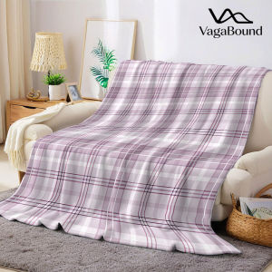 mauve plaid checkered Flannel Blanket Warm Soft Halloween Christmas Decorative Couch Warm Cozy All-Season Gift