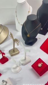 คอโชว์ ที่โชว์สร้อยคอ โชว์เครื่องประดับ สีดำ/แดง/ขาวขนาด5นิ้ว6นิ้ว7นิ้ว10นิ้ว