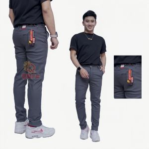 Celana Chino Pria Panjang Slim Fit Bahan katun diamond Size 27-38 100%