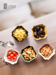 LuBao Ceramic Dining Set Kitchen Ceramic Bowl Salad Plate Small Dish Soy Sauce Tray 4 Inch 4.5 Inch Small Bowl Kitchenware