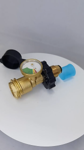 Universal Propane Tank Adapter with Gauge Converts QCC1/Type 1 Propane Tank Gauge Level Indicator for RV Campe Cylinder
