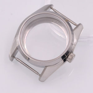 36mm Silver Watch Case Sapphire Glass Fit NH35 NH36 PT5000 ETA2824 ST2130 ETA2836 Miyota 8215 Automatic Movement Watch parts