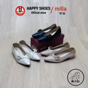 [🥇มิลล่าแท้100%🔢ไซส์36-40👠ส้น 1 นิ้ว] milla รองเท้าคัทชูหนังนุ่ม รองเท้าคัตชูหนังหุ้มส้น รองเท้าสวมทำงาน รุ่น 17-12 สวย สง่างาม หนังนุ่มมาก