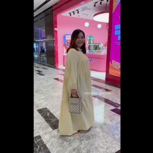 Plus Size (XL-4XL) Premium Silk Crepe Layer Jubah Dress Muslimah (4875)