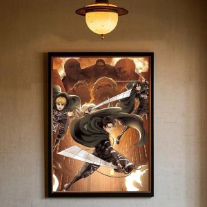 A-Attack on Titan Poster Art Wall Canvas Painting Home Living Room Bedroom Bar Aesthetic Decoration