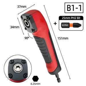 90 Angle Screwdriver Set Socket Holder Adapter Adjustable Bits Drill Bit Screw Driver Tool Hex Bit Socket Slotted Phillips Bits
