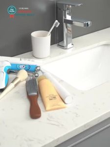 【Special Offer】Versatile Bathroom Decoration - Toothpaste Squeezer & Toothbrush Holder - Wall-Mounted No Punching Ideal for Home Bathrooms (In-Demand Bathroom Item)