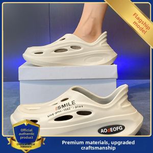 Mens Summer Sports Anti-Slip Driving Slippers Breathable Comfortable EVA Thick Bottom Slip-On Sandals for Beach Outdoor