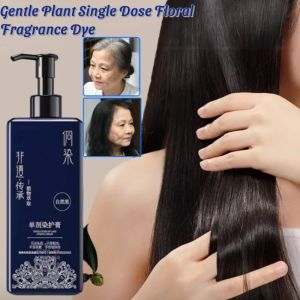 Plant-Based Hair Dye Natural Single-Dose Cover Grey Hair Dye Long-Lasting Color No damage Shampoo