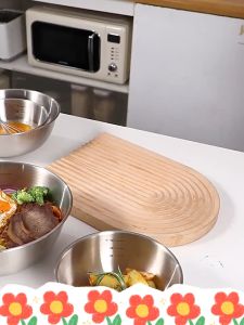 Korean Stainless Steel Mixing Bowl Fruit Salad Bowls Storage Bowl Cooking Basin Food Grade