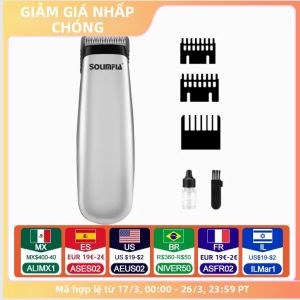 Tông Đơ Cắt Tóc Mini Solimpia Dành Cho Nam Máy Cắt Tóc Cầm Tay Có Pin Có Thể Thay Thế Lưỡi Dao Bằng Thép Không Gỉ Để Cắt Tóc Và Râu