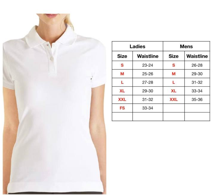 Basic Polo Shirt White for Mens and Ladies Poloshirt with Collar