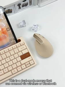 BOW MD190L โหมดคู่ เมาส์ ไร้สาย บลูทู ธ คู่ การยศาสตร์ ชาร์จใหม่ได้ ปิดเสียง สำนักงาน เหมาะสำหรับ คอมพิวเตอร์ตั้งโต๊ะ แล็ปท็อป แผ่นแบน