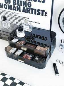 Luxurious Desktop Acrylic Makeup Storage Box Multi-Layer Drawer Style Lipstick Skincare Organizer Cosmetic Container