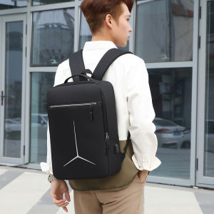 Oxford Cloth Mens Backpack Casual Business Laptop Bag Double Shoulder Pack for Men Traveling Outdoor Camping Hiking