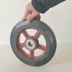 【Delivery 24 hours】6/8 inch Wheels For Heavy Cart Set Heavy Duty Push Cart Wheels Trolley Trolly Cart Wheels Tires Rubber Wheel Steel Body