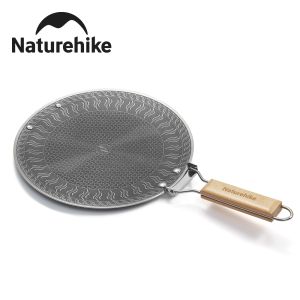 Naturehike Baking tray outdoor camping gas stove Korean barbecue tray picnic barbecue tray 316 stainless steel thick frying and baking tray