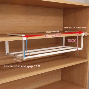 Expandable Home Storage Rack Shoe Organizer Hanging Shelf Multi-layer Carbon Steel Shoe Rack Bedroom Storage Solution