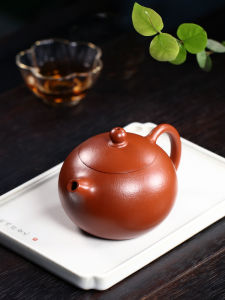 CANGHUTIANXIA | Bình Trà Đất Sét Tím Handmade Vỏ Lê Đại Hồng bào
