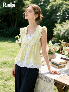 puella | Plaid Two-in-One Shirt Vest Loose Fashion