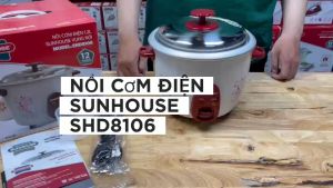 Nồi cơm điện Sunhouse SHD8106 12 lít 400Wnồi cơm điện vung rời cao cấp lòng nồi nhôm anod siêu bềnbảo hành 12 tháng toàn quốc